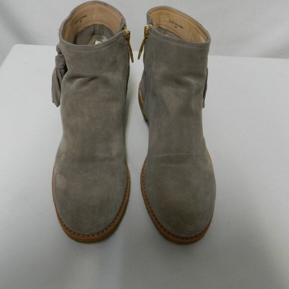 Kate Spade Bellamy Suede ankle boots booties w/tassel zip up Taupe NEW Size Sz 7 - Picture 3 of 14